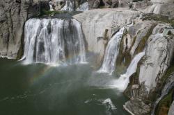 Rainbow at the base of Shoshone Falls (sometimes called the 
