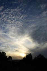 Lacework clouds grace the Sedona sky at sunset.  